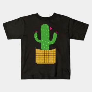 Cute Cactus Design #33: Flower Celebration Cactus Kids T-Shirt